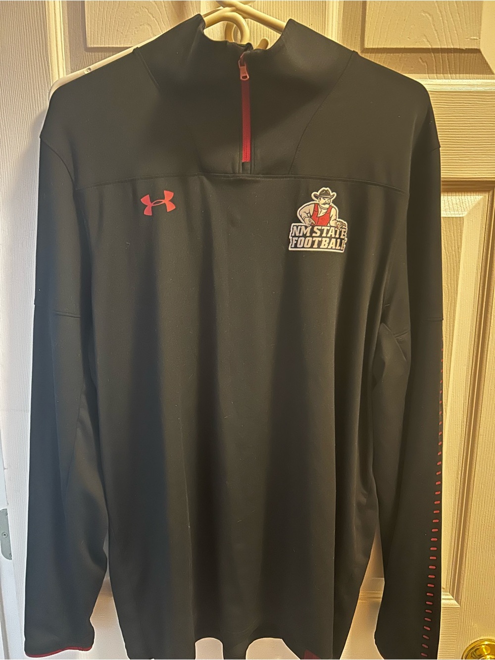 Under Armour New Mexico State Football Black Quarter-Zip Pullover